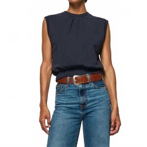 Nation LTD Billie Navy Blue Crewneck Tank